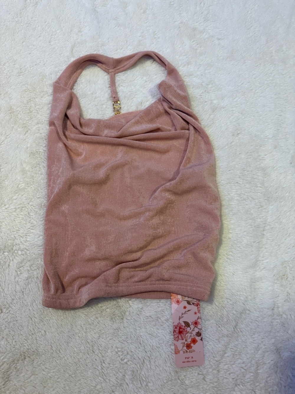 SHEIN Blush Pink Halter Tank Top